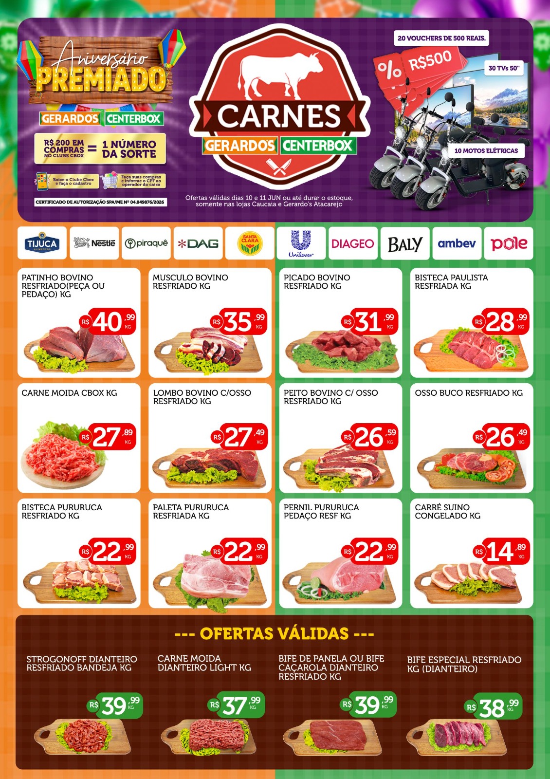 Carnes – Somente no Centerbox Caucaia e no Gerardo´s Atacarejo – Frente